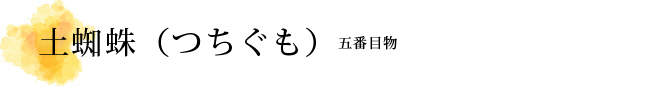 土蜘蛛（つちぐも）解説